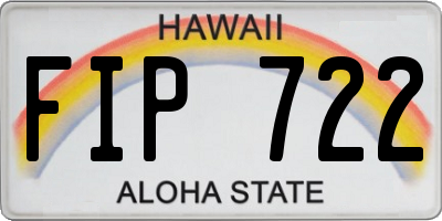 HI license plate FIP722