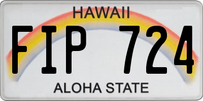 HI license plate FIP724