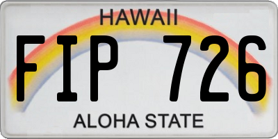 HI license plate FIP726