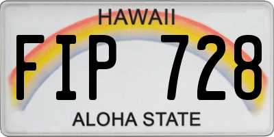 HI license plate FIP728