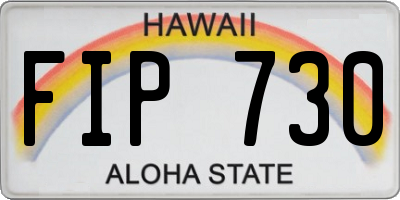 HI license plate FIP730