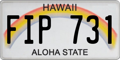 HI license plate FIP731