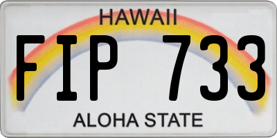 HI license plate FIP733