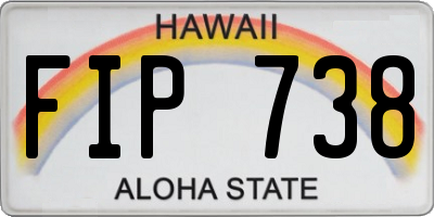 HI license plate FIP738