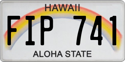 HI license plate FIP741