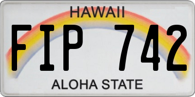 HI license plate FIP742