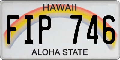 HI license plate FIP746