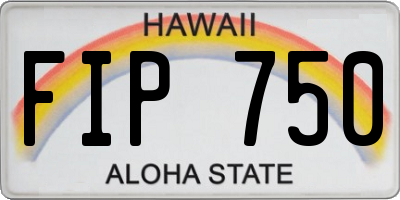 HI license plate FIP750