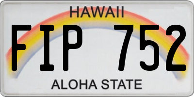 HI license plate FIP752