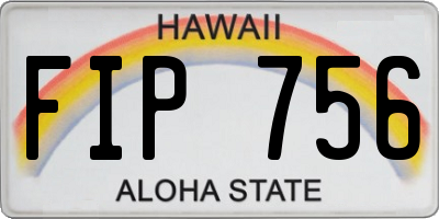HI license plate FIP756