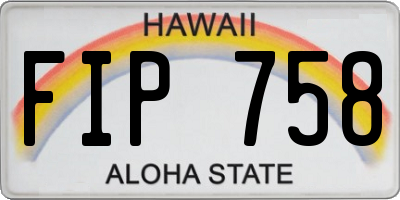 HI license plate FIP758
