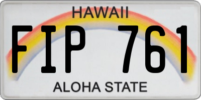 HI license plate FIP761
