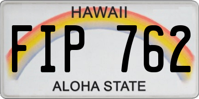 HI license plate FIP762