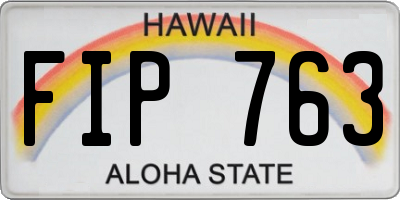 HI license plate FIP763