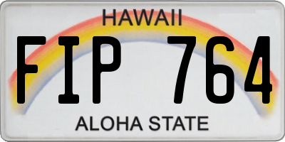 HI license plate FIP764