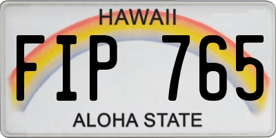 HI license plate FIP765