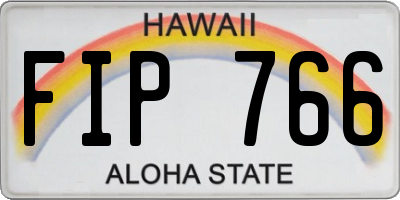 HI license plate FIP766