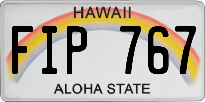 HI license plate FIP767