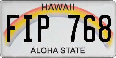 HI license plate FIP768