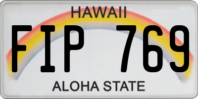 HI license plate FIP769