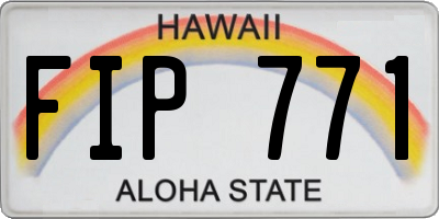 HI license plate FIP771