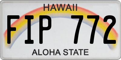 HI license plate FIP772