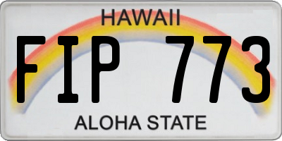 HI license plate FIP773