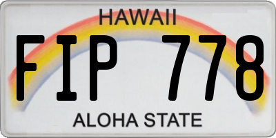 HI license plate FIP778