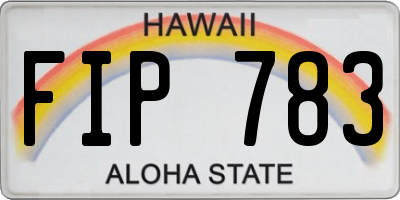 HI license plate FIP783