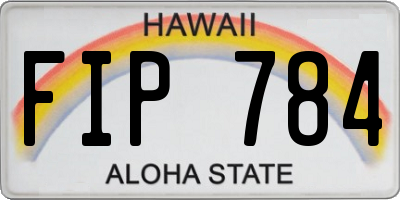 HI license plate FIP784
