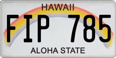 HI license plate FIP785