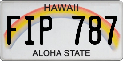 HI license plate FIP787