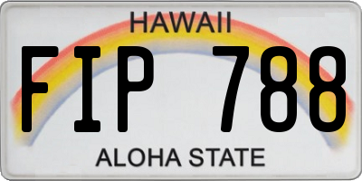HI license plate FIP788