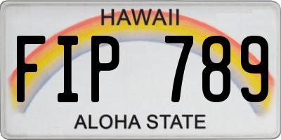 HI license plate FIP789