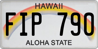 HI license plate FIP790