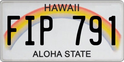 HI license plate FIP791