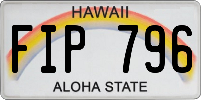 HI license plate FIP796
