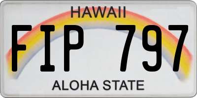 HI license plate FIP797
