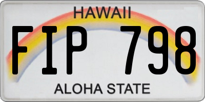 HI license plate FIP798