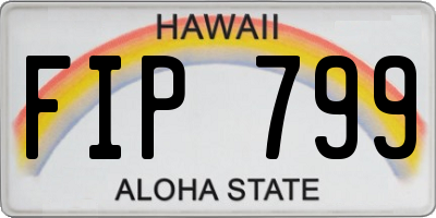 HI license plate FIP799