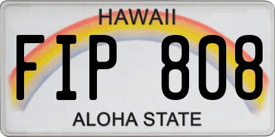 HI license plate FIP808