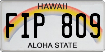 HI license plate FIP809