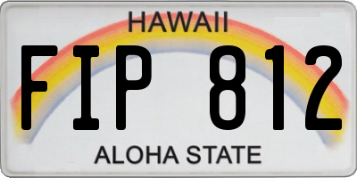 HI license plate FIP812