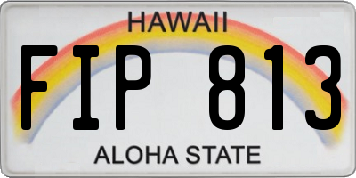 HI license plate FIP813