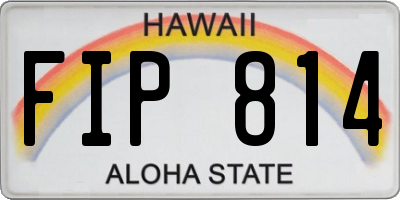 HI license plate FIP814