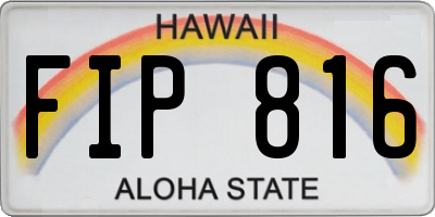 HI license plate FIP816