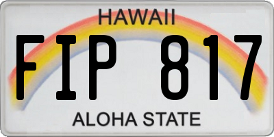 HI license plate FIP817