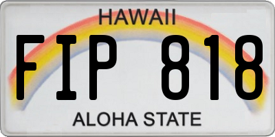 HI license plate FIP818