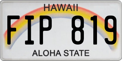 HI license plate FIP819