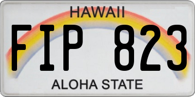 HI license plate FIP823